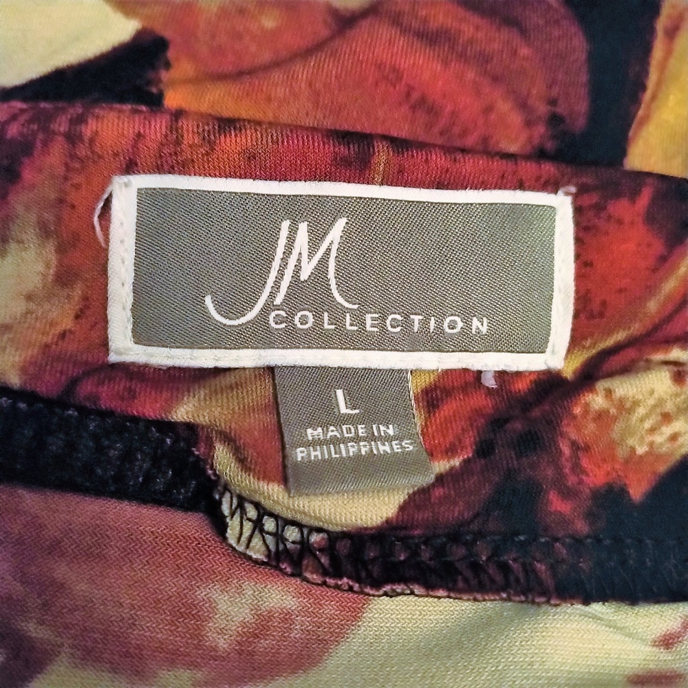 Beautiful Floral JM Collection Tunic Like New L/XL - Picture 5 of 5